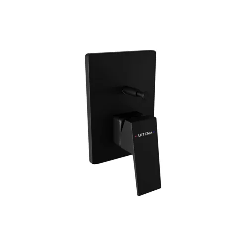 Artema Minimax Square mat siyah ankastre banyo duş bataryası Minibox