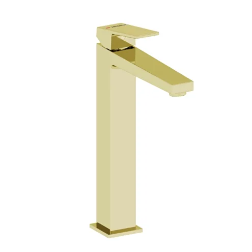Artema Minimax Square soft altın çanak lavabo uyumlu lavabo bataryası