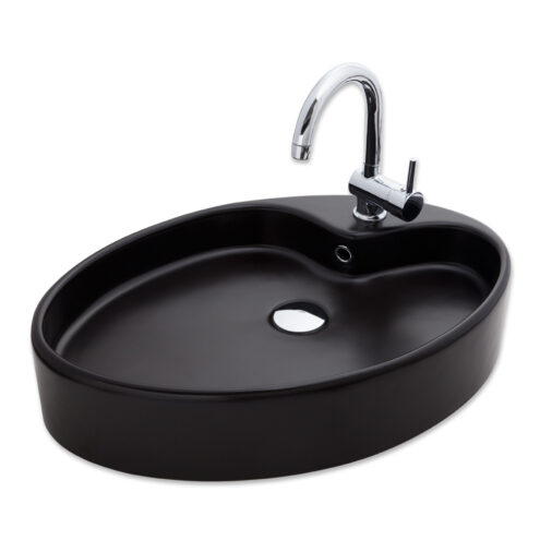 Smanni BETRİA 65x45 cm Oval Tezgâh Üstü Lavabo
