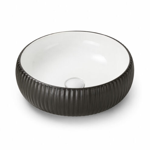 Boden 40 cm dekorlu tezgâh üstü çanak lavabo 923-HM02, 400×400×125 mm
