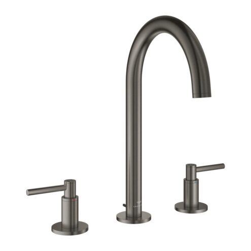 Grohe Atrio New Classic 3 Delikli Lavabo Bataryası Fırçalı Hard Graphite (20649AL0)