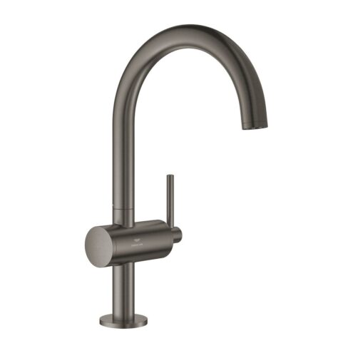Grohe Atrio New Classic Tek Kumandalı Lavabo Bataryası Fırçalı Hard Graphite (24362AL0)