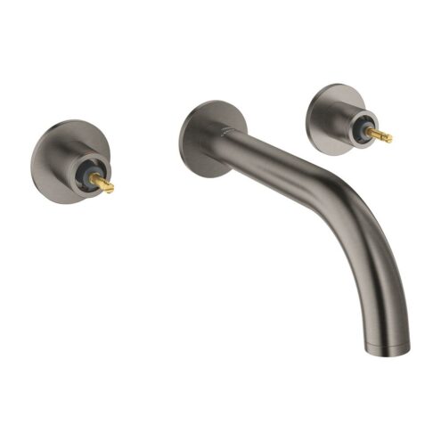 Grohe Atrio Private Collection Ankastre 3 Delikli Çift Kumandalı Lavabo Bataryası Fırçalı Hard Graphite
