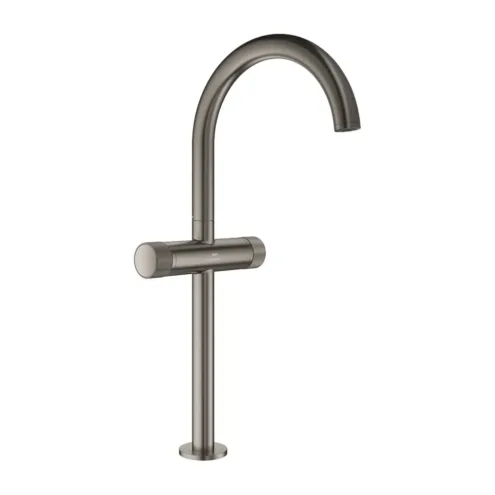 GROHE Atrio Private Collection çift kumandalı lavabo bataryası, çanak lavabo uyumlu, fırçalı Hard Graphite