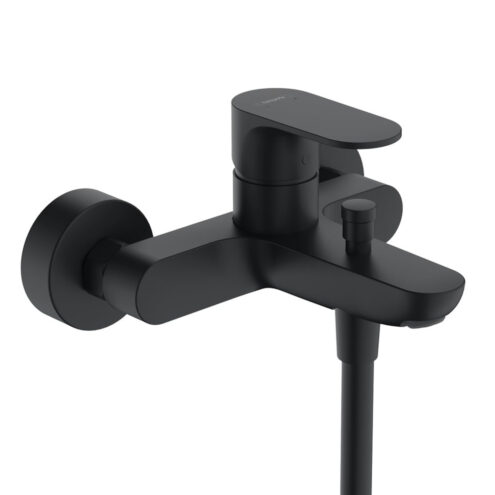 Hansgrohe Rebris S Tek Kollu Banyo Bataryası aplike Satin Siyah 72440670