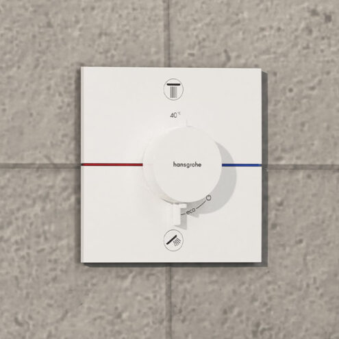 Hansgrohe ShowerSelect Comfort E Termostat Ankastre 2 çıkış Mat Beyaz Termostatik Batarya 15572700