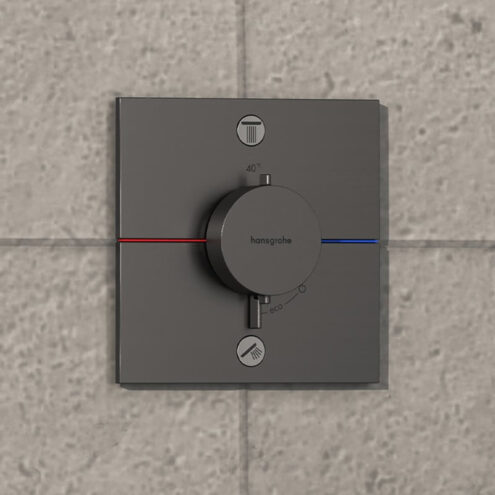 Hansgrohe ShowerSelect Comfort E Termostat Ankastre 2 çıkış Mat Siyah Krom Termostatik Batarya 15572340