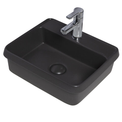 Smanni LYRA MİNİ 45x40 cm Gömme Batarya Delikli Lavabo