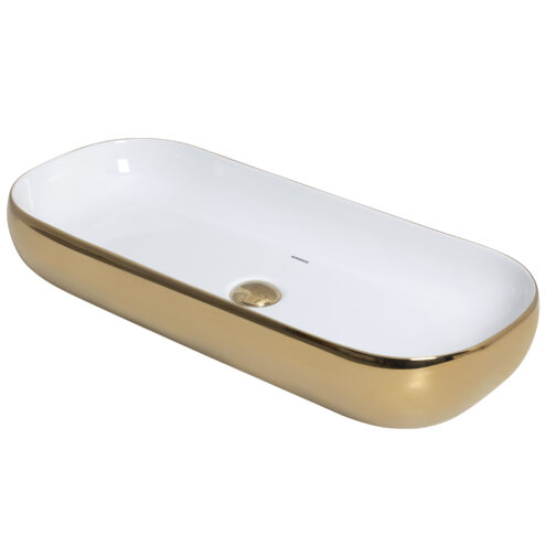 Smanni NIV 85x37 cm Tezgâh Üstü Lavabo Altın Beyaz LV 1192-301 ürün görseli