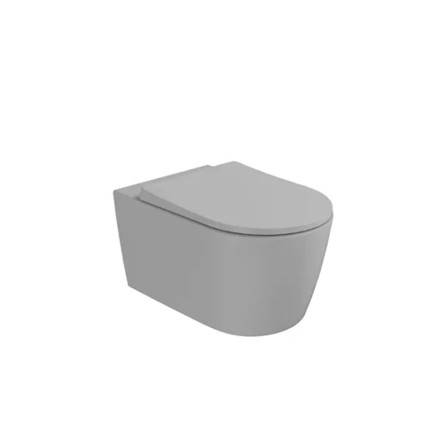 VitrA Metropole Round gri asma klozet QuantumFlush 56 cm mat taş 7910B476
