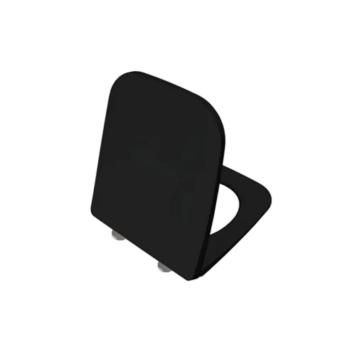 VitrA Universal Square Mat Siyah Super Slim Duroplast Yavaş Kapanır Klozet Kapağı