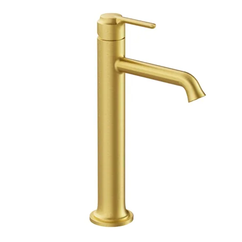 VitrA Origin Classic fırçalı altın üstten kumandalı çanak lavabo bataryası