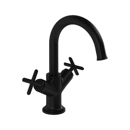 VitrA Origin Classic mat siyah çift kumandalı lavabo bataryası