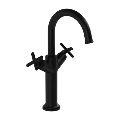 VitrA Origin Classic mat siyah çift kumandalı çanak lavabo bataryası
