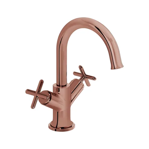 VitrA Origin Classic soft bakır çift kumandalı lavabo bataryası