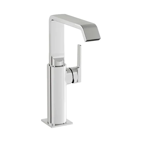 VitrA Suit krom lavabo bataryası, yandan yüksek görünüm