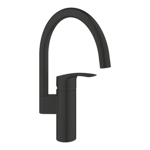 GROHE Eurosmart tek kumandalı yüksek eviye bataryası mat siyah 150° döner, 332022433