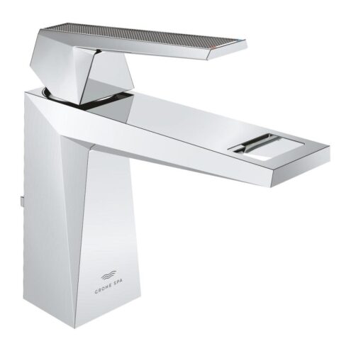 GROHE Allure Brilliant Private Collection tırtıklı kumandalı lavabo bataryası M boy krom, 24397000
