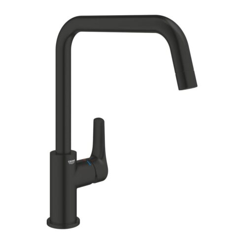 GROHE Eurosmart tek kumandalı yüksek eviye bataryası mat siyah 150° döner, 305672430