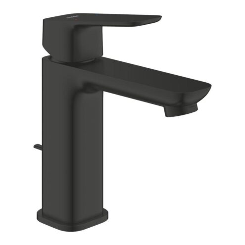 GROHE Cubeo tek kumandalı lavabo bataryası M boy sifon kumandalı mat siyah 1017492430