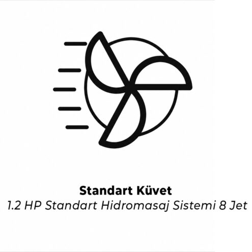 Shower 1.2 HP Standart hidromasaj sistemi 8 jet