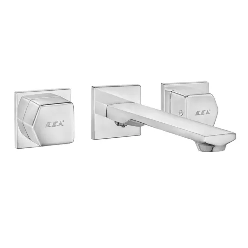 ECA Royal Ankastre Lavabo Bataryası Duvardan 3 Delikli - Düz Çıkış Uçlu Krom 102106666 102106666