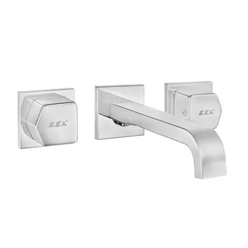 ECA Royal Ankastre Lavabo Bataryası Duvardan 3 Delikli - L Çıkış Uçlu Krom 102106667 102106667