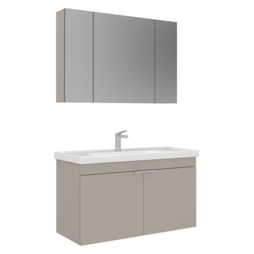 Orka Desna 100 cm aynalı dolaplı banyo dolabı