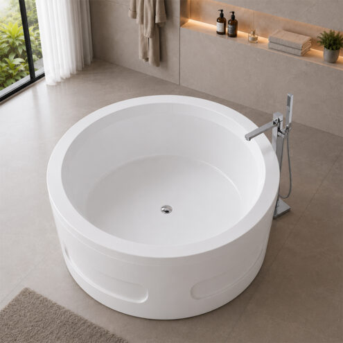 Shower Anka düz yuvarlak küvet