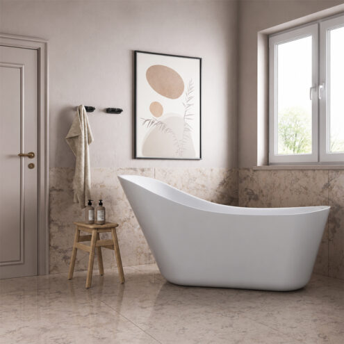 Shower Vera 73×170 cm beyaz bağımsız küvet
