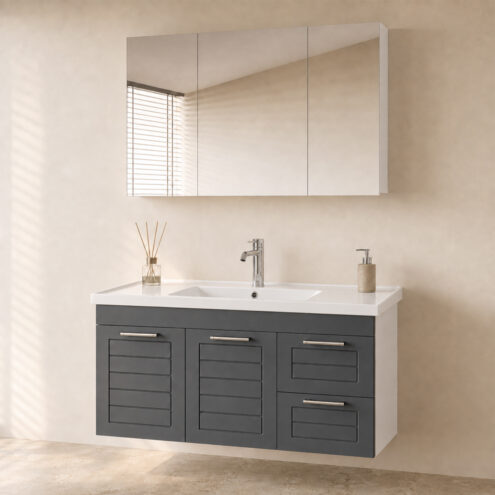 Damla Idea 100 cm çekmeceli banyo dolabı
