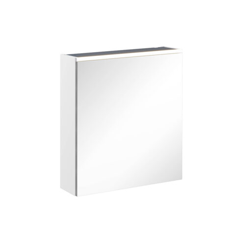 VitrA Mat Beyaz Core Aynalı Banyo Dolabı, 60 Cm, Aydınlatmalı, Sol MDF Üzeri PVC (termoform) Kaplama