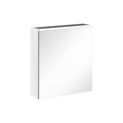 VitrA Beyaz Core Aynalı Banyo Dolabı, 60 Cm, Aydınlatmalı, Sağ Parlak MDF Üzeri PET Kaplama