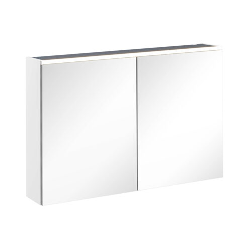 VitrA Mat Beyaz Core Aynalı Banyo Dolabı 100 Cm, Aydınlatmalı MDF Üzeri PVC (termoform) Kaplama