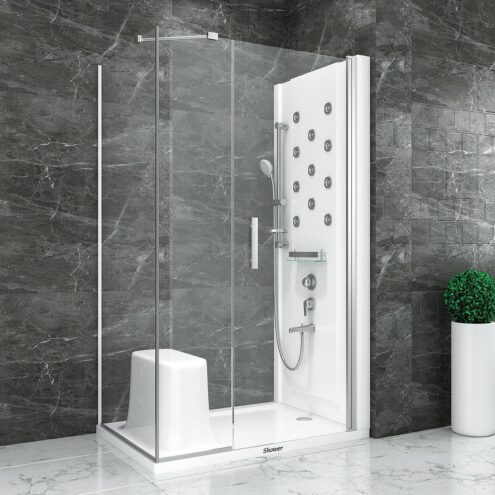 Shower Flair 80x120 cm özel oturmalı duş ünitesi