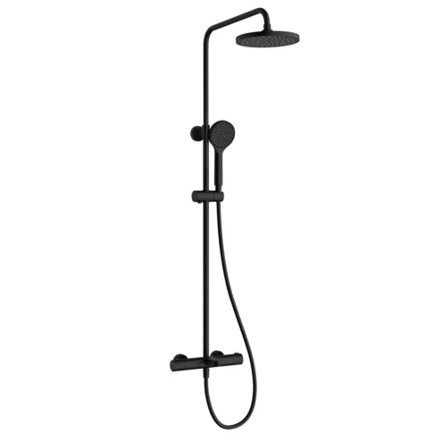 Artema Mat Siyah AquaHeat Joy Round 200 Banyo Bataryalı Duş Sistemi – A4729736