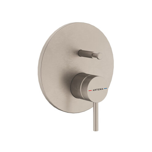 Artema Minimax Round Fırçalı Nikel Ankastre Banyo Bataryası