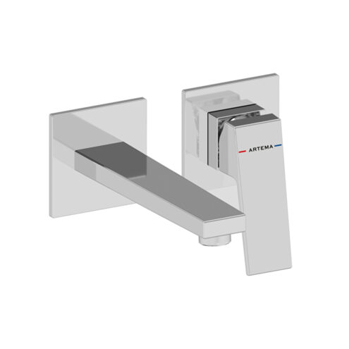 Artema Minimax Square Krom Kısa Ankastre Lavabo Bataryası