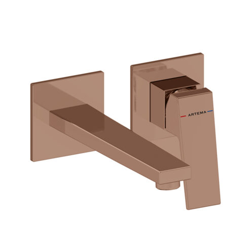 Artema Minimax Square Soft Bakır Uzun Ankastre Lavabo Bataryası
