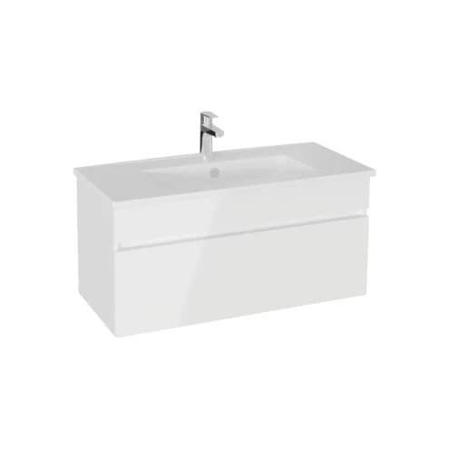 VitrA 100 cm Beyaz Lavabo Dolabı Tek Armatür Delikli Bir Çekmeceli – 69778