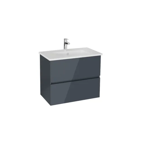 VitrA 80 cm Antrasit Lavabo Dolabı Tek Armatür Delikli İki Çekmeceli – 69741