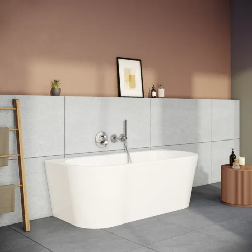 VitrA Geo Beyaz Duvar Bağlantılı Küvet Gizli Taşmalı – 65410006000