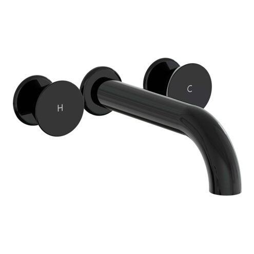 VitrA Liquid Parlak Siyah Ankastre Lavabo Bataryası (uzun)