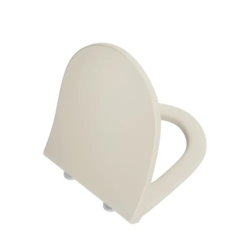 VitrA Sento Kum Beji Klozet Kapağı, Slim, Duroplast, Üstten Sıkmalı Yavaş Kapanır, Kolay Sök-tak, Metal Menteşeli, Mat – 130-422R009 – 130-422R009